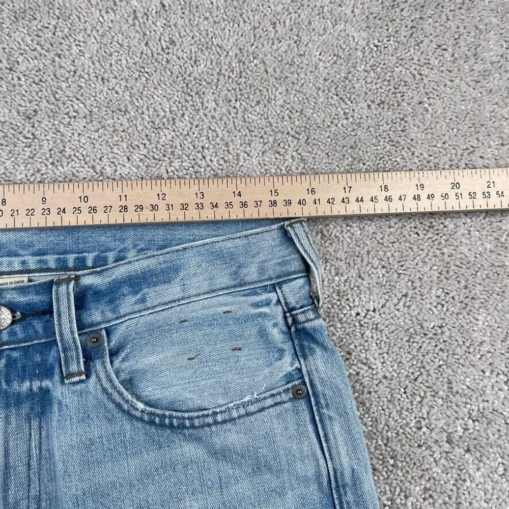 J Crew Mens Jeans 30x32 Blue 484 Slim Fit Kaihara Japanese Denim Ripped Distress